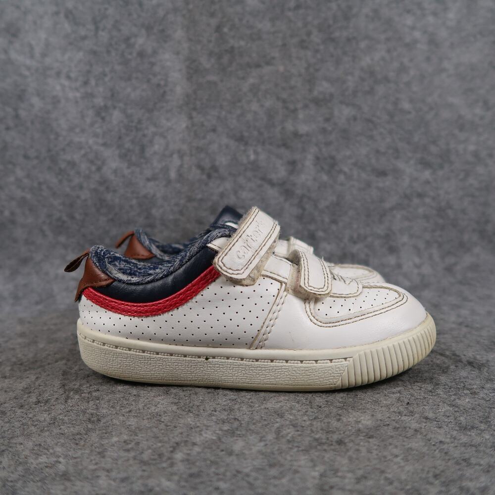 Carters Shoes Kids 9 Sneakers Toddler Trainers Adjustable Double Straps White